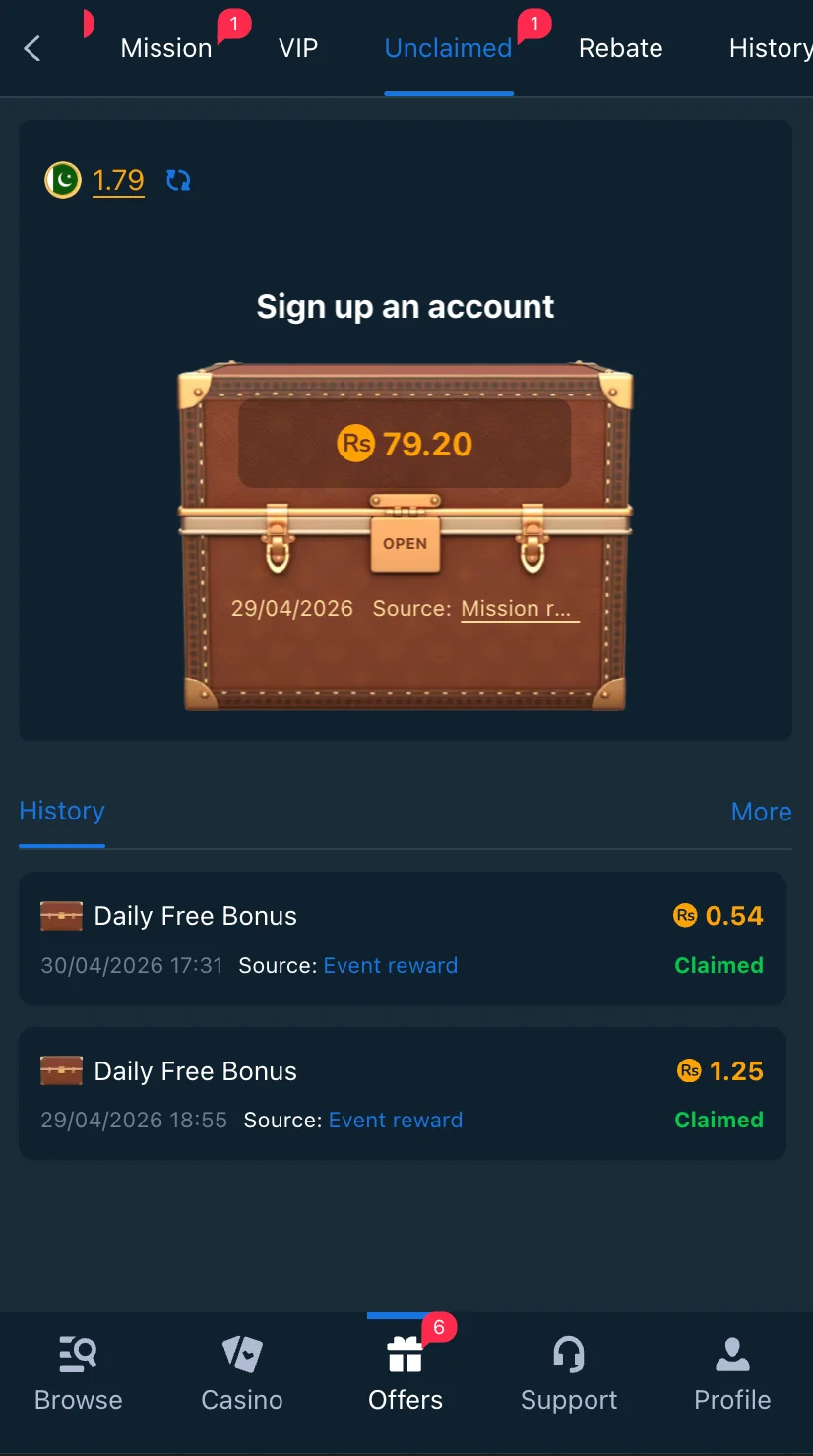 Bonuses visual